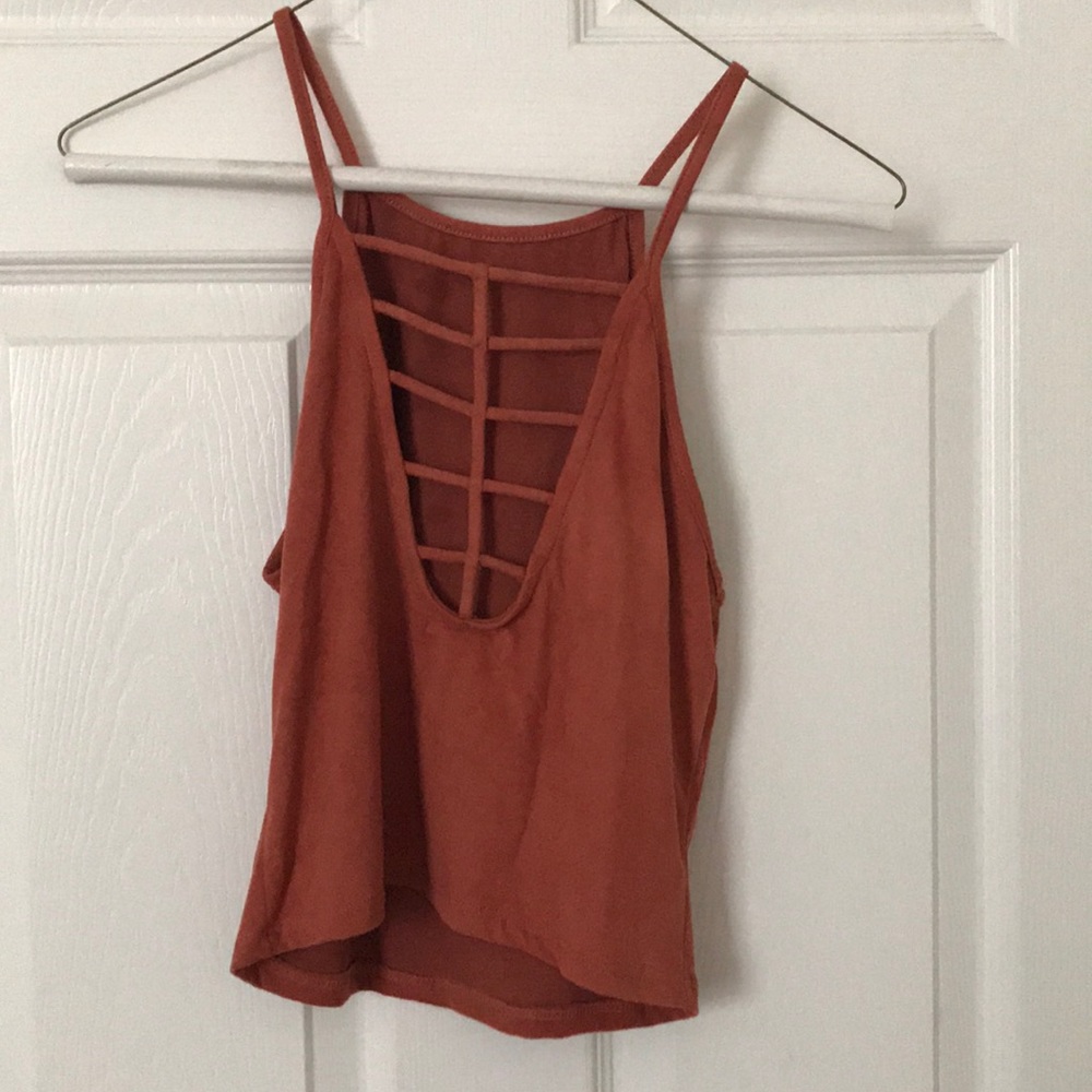 Faux suede crop top